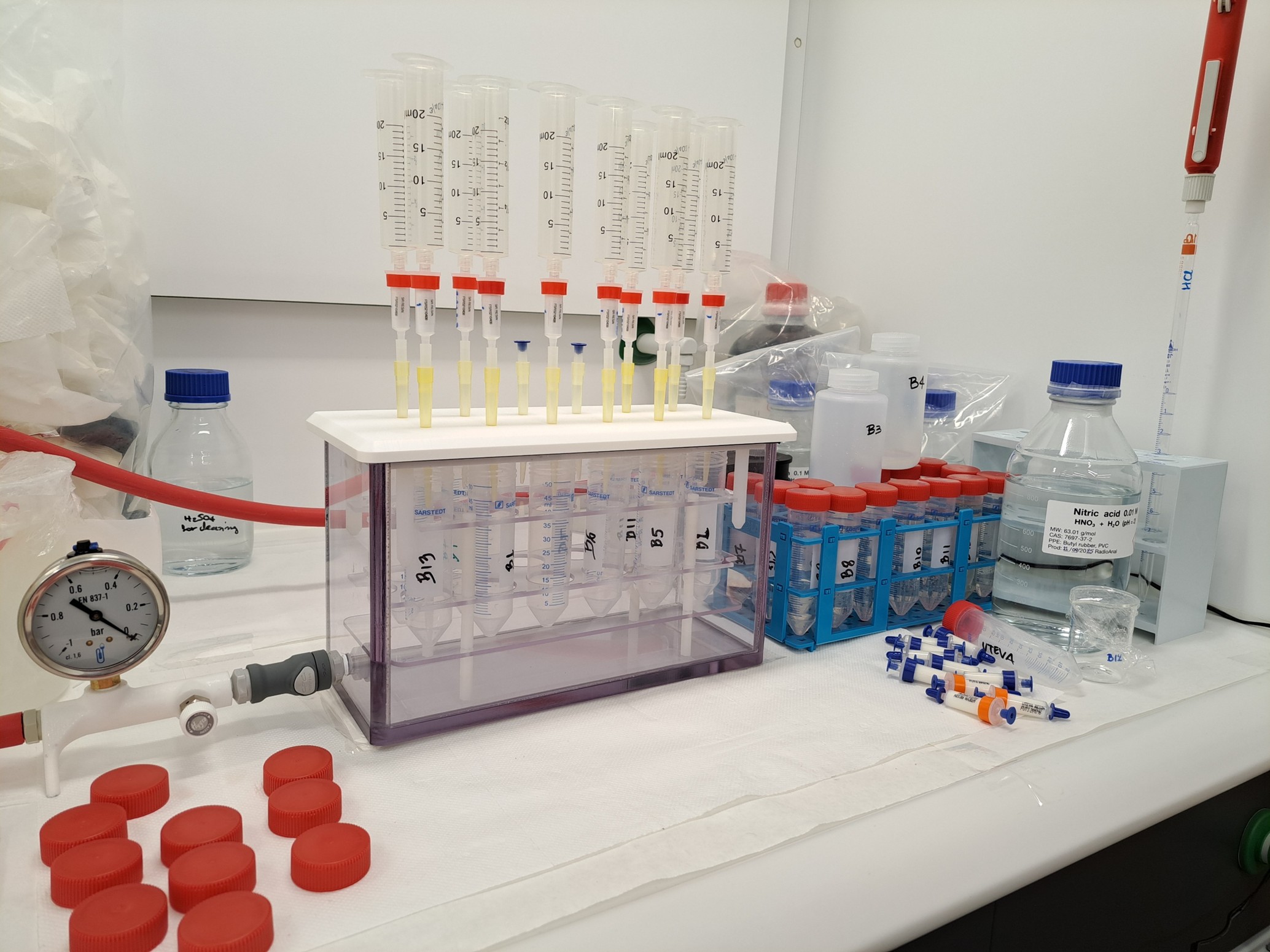 teleDOS Nuclear Tech - Radiochemical Extraction of Low Level Actinides and RadioStrontium from Food, Feed, Environmental, etc Matrices - Samples Preparation for Analysis via High-Resolution Alpha-Spectrometry and Low-level LSC